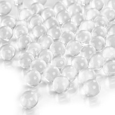 1 LB Clear Glass Beads, Round Marbles Bulk for Vase Fillers Decorative Glass P
