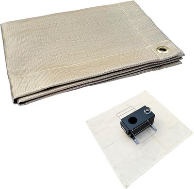 Fire Pit Mat 40'' Wood Stove Under Grill Mat for Deck BBQ Fireproof Floor Tent...