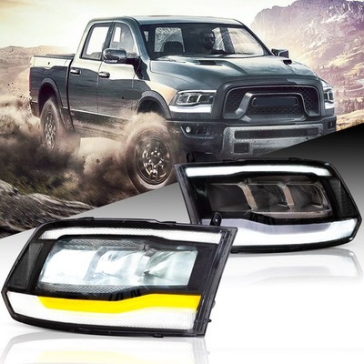 VLAND Paar LED Reflektor Scheinwerfer für 2009 2018 Dodge Ram 1500/2500/3500(E9)