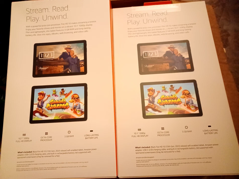 Amazon Fire HD 10 (13ª Generación) 32 GB, Wi-Fi, 10.1" - Juego de 2 - Priority S&H Foto 2 de 3