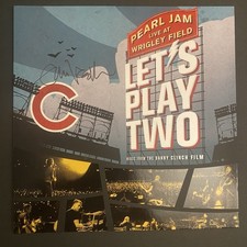 EDDIE VEDDER signed PEARL JAM Wrigley Field Vinyl LETS PLAY TWO Cubs PJ Chicago