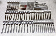 Reed & Barton Perspective 18/10 Stainless Steel Flatware Huge Lot - 73 Pieces