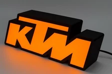 KTM LED Wall Sign Light – Motocross Garage Decor USB Powered – Dirt Bike Gift MX