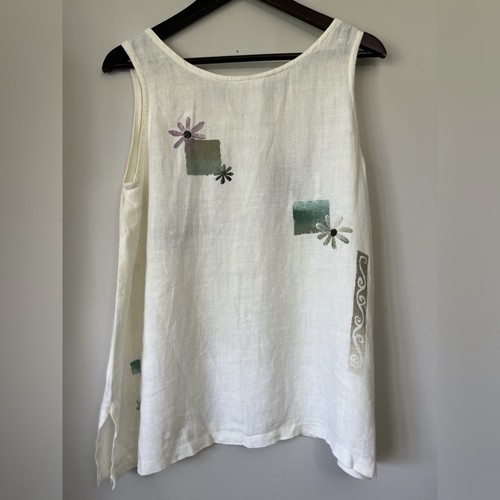 Vintage Play Alegre handbemalt 100 % Leinen 2 Stück Rock Set Top M/L Rock S/M - Bild 3 von 20