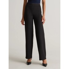 NWT Quince Ultra Stretch Ponte Wide Leg Pants Black XS Extra Small Office Work