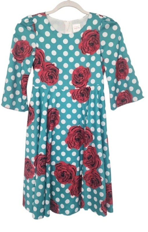 Bonny Billy Girls Floral Holiday Party Dress Size 10-11 *Flaw.