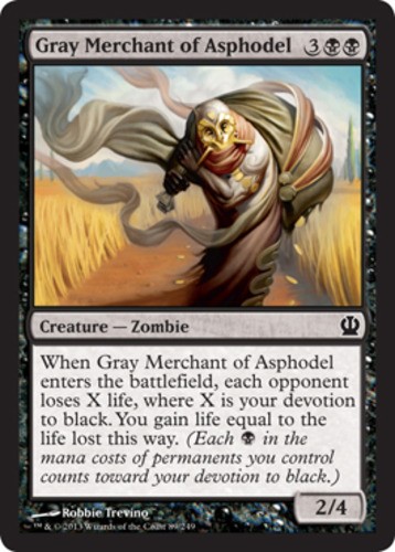 MTG Gray Merchant of Asphodel, Theros, Lightly Played, English