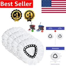 Microfiber Spin Mop Replacement Head Set for Ultimate Deep Cleaning