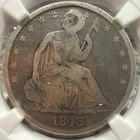 1843 Half Dollar 50C Seated Liberty NGC  Graded VG DETAILS  Plugged. 012586