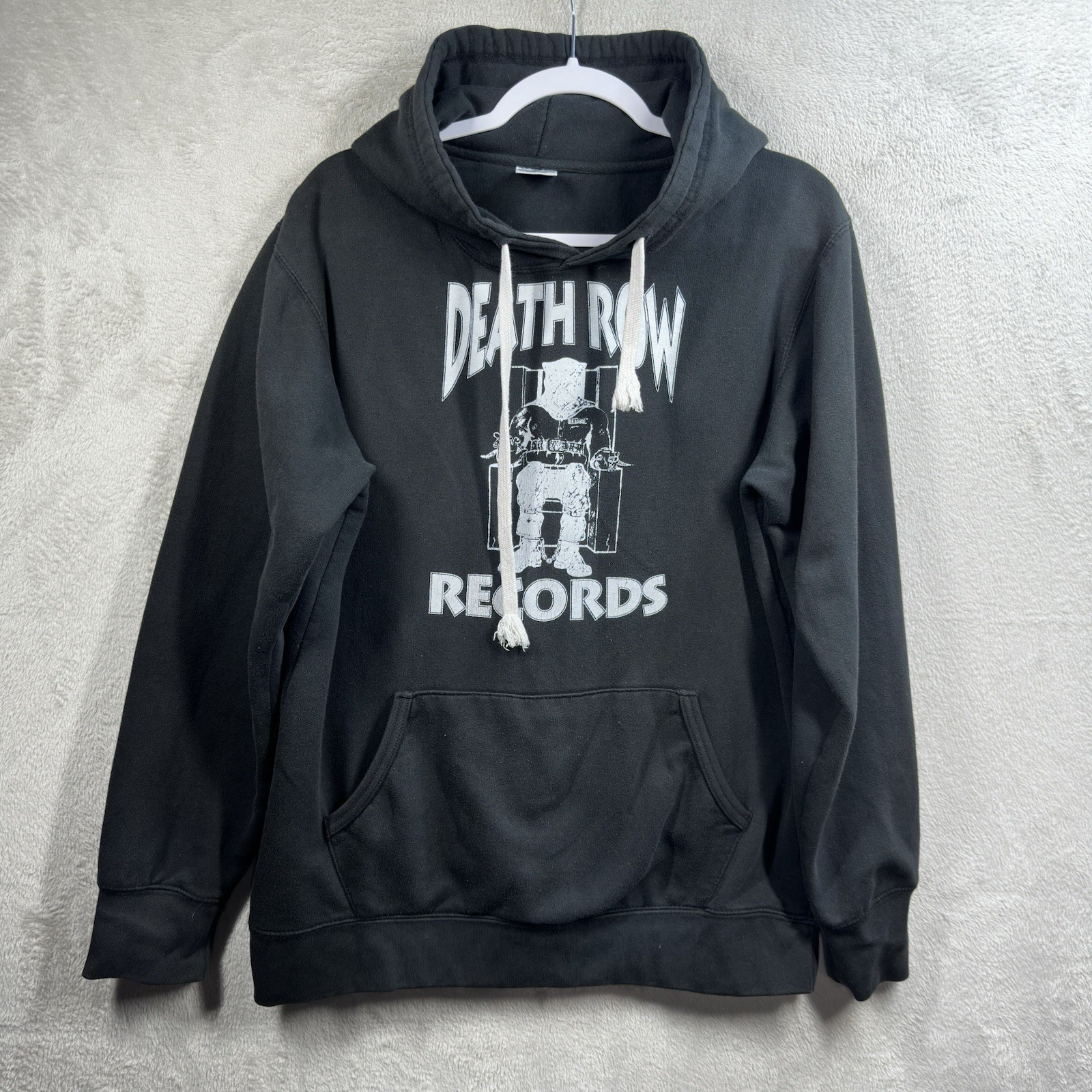 FILA Felpa con cappuccio Crooks & Castles Death Row Records nera rap Y2K grunge hip hop taglia M