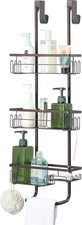 Classic Metal Bathroom Shower Caddy Over Door Hanging Storage Organizer Basket