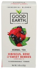 Good Earth Tea Sensorial Berry Rose 15 BG Pack Of 5