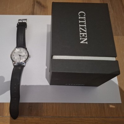 Citizen Eco-Drive Solaruhr Herren   Edelstahl   Lederarmband  Originalverpackung