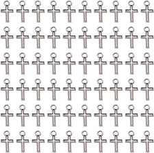 Mini Cross Charms Metal Pendant Beads Bulk for Earring Bracelet Necklace Keychai