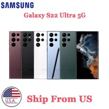 New Samsung Galaxy S22 Ultra 5G S908U 8 128GB Factory Unlocked Smartphone 6.8"