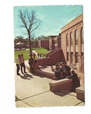 McKendree College campus Dineen Center in foreground VTG postcard UNP Lebanon IL