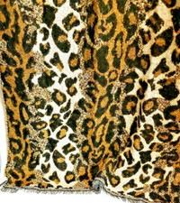 Leopard Cheetah Animal Print Scarf Shawl Wrap 27x 78 Reversible Beige Brown NWT