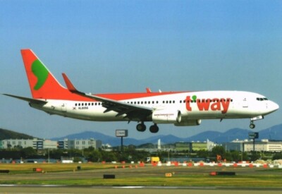 T'way Air Boeing 737-800 HL8056 @ Seoul Incheon - postcard