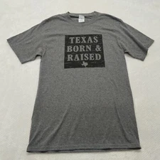 Port & Company Mens Shirt Size S Gray Graphic Tee Short Sleeve Preppy