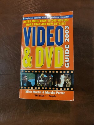 Video and DVD Guide 2003 by Marsha Porter; Mick Martin