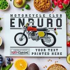 Gilera Enduro Chopping Board Personalised Glass Motorbike Worktop Saver VBCH12