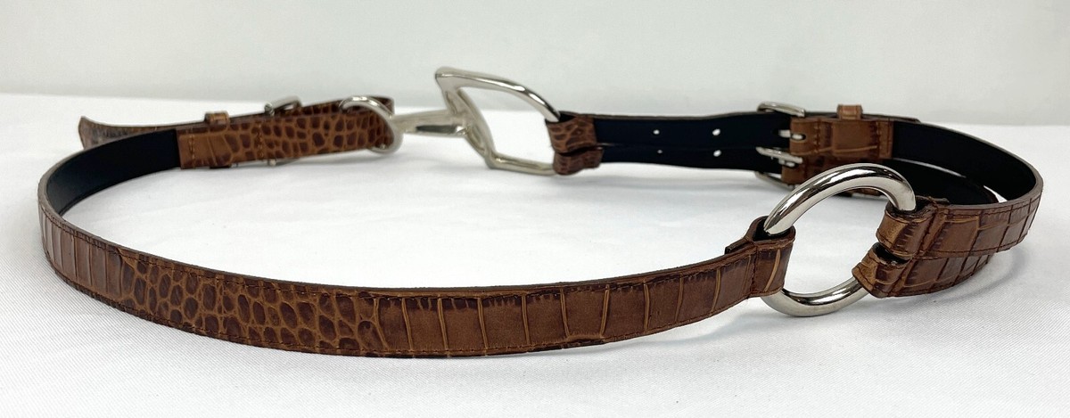 VTG SANDY DUFTLER Snaffle Bit Leather Belt “Mango Tango Orange” - Size 32 Sandy Duftler Belt - Etsy main image 4