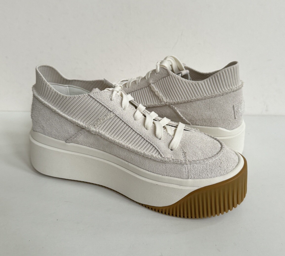 UGG EZ-DUZZIT LACE WHITE PLATFORM SNEAKER SHOES US 9.5 / EU UGG EZ-DUZZIT LACE WHITE PLATFORM SNEAKER SHOES US 9.5 / EU