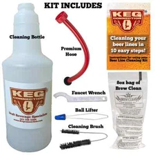 Beer Line Cleaning Kit, Easy to Use, Features Brew Clean!, Kegconnection Brand