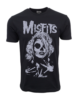 #ad Misfits Skull Movie Star T Shirt BLACK $13.99