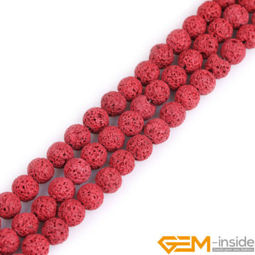 580-PCS 6mm Black Lava Stone Beads - Natural Volcanic Beads For Jewelry Making