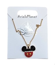 Disney Parks Mickey Mouse Ear Rhinestones Necklace