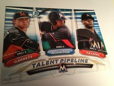 2018 Bowman Talent Pipeline 5x7 Marlins Victor Payano John Norwood Garrett /49