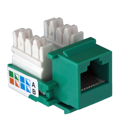 Cat5e Keystone Jacks in Green 25 Pcs Pack Tuff Jacks Lifetime Warranty