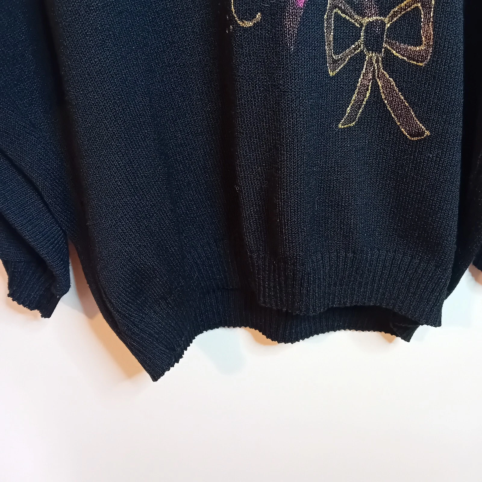 Maglione donna vintage Sara Valentino fiori neon accogliente invernale maglia calda XL