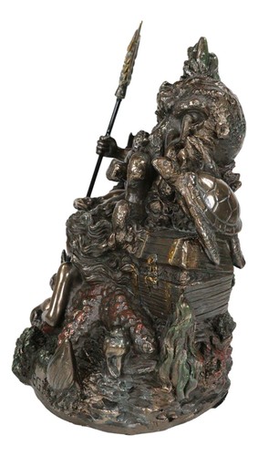 Ebros Greek Mythology God of The Sea Poseidon Sitting On Throne Statue - 第 7/9 張圖片