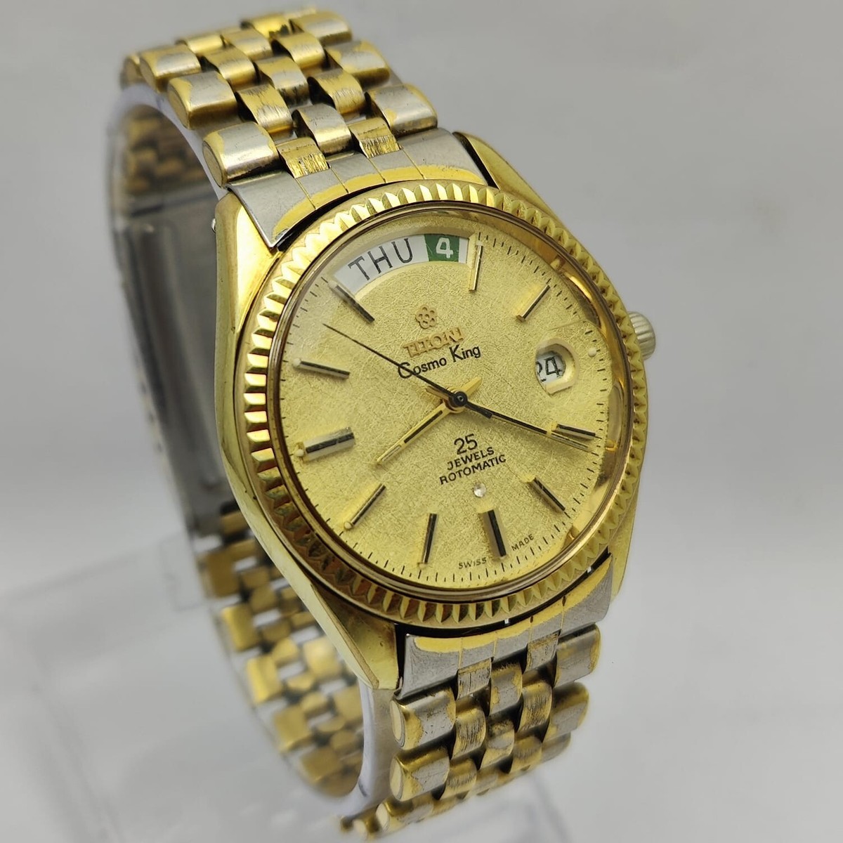 Titoni Cosmo King Automatic 737-360 President Day/Date Vintage