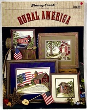 2002 Stoney Creek Rural America 308 Counted Cross Stitch Pattern Book Vntg 16641
