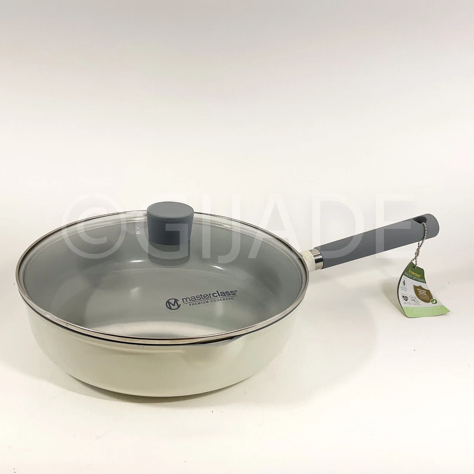 Masterclass 3.9-qt- 11" Sauté Pan Pot With Lid Healthy Options Ceramic Cookware