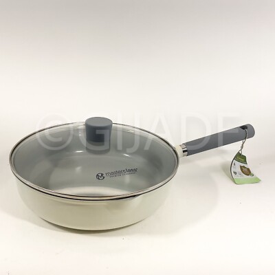 Masterclass 3.9-qt- 11'' Sauté Pan Pot With Lid Healthy Options Ceramic Cookware