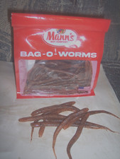 Manns Finesse Worm 6" Baby Snake Water Moccasin 75-Pk Tapered Tail Discontinued