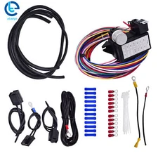 12 Circuit Wire Harness 14 Fuse 12V Street Hot Rat Muscle Rod Universal Wiring