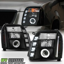 Blk 2007-2013 Gmc Yukonyukon Denali Led Drl Halo Projector Headlights 07-13 Set Blk 2007-2013 Gmc Yukonyukon Denali Led Drl Halo Projector Headlights 07-13 Set