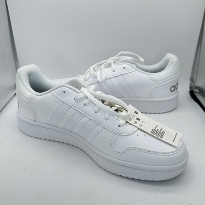 Adidas Hoops 2.0 Womens Sneakers Size 10 White Lace Up Athletic Basketball New
