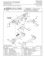 Hiniker Plow Mount 25012870 - 11-14 Chevygm 2500 3500 Qh2