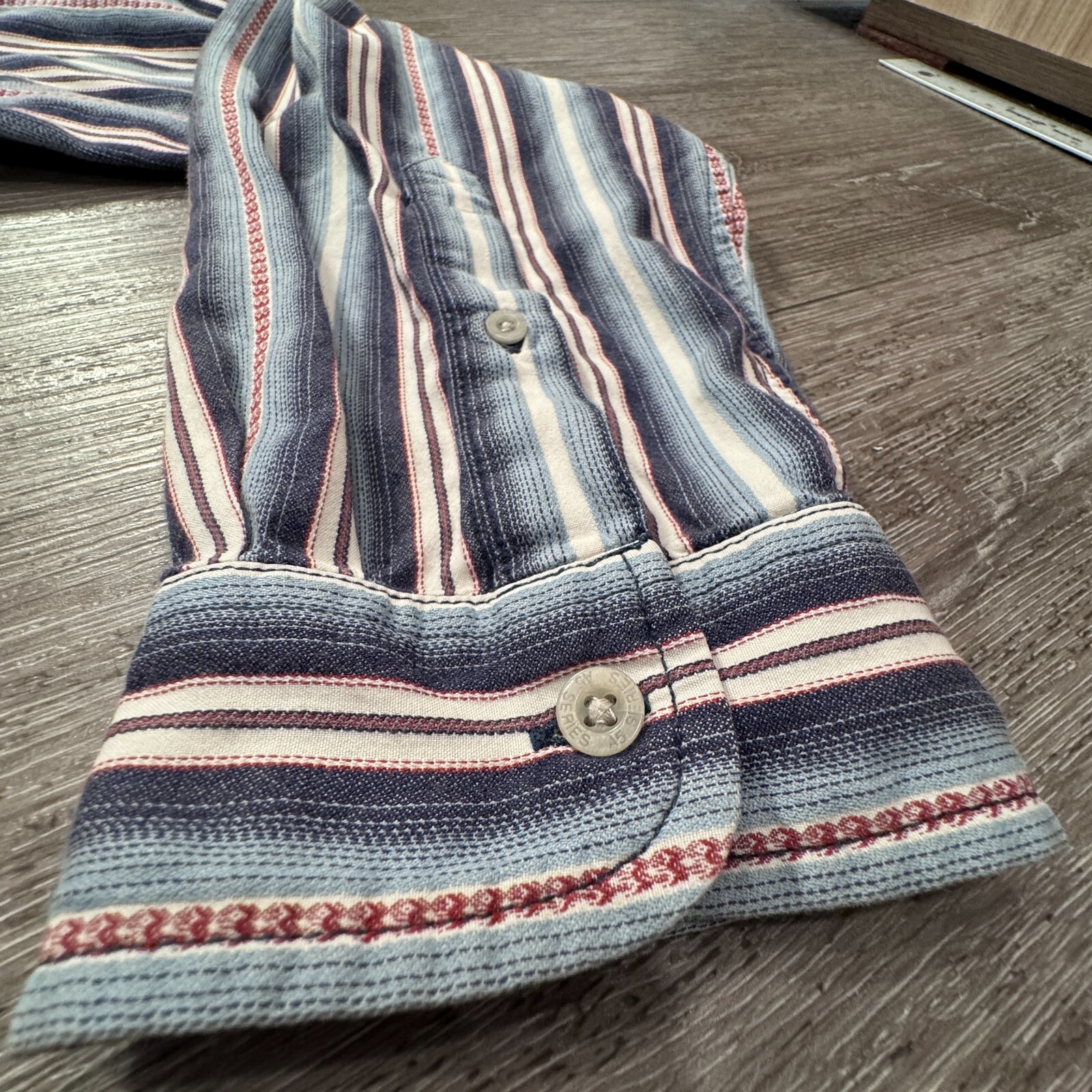 Vintage The North Face Shirt Mens Large Aztec Stripe Button Up  ZipA5 Series