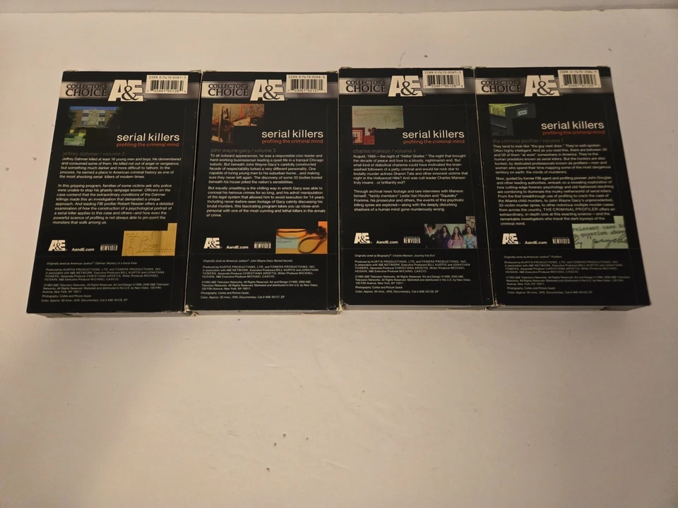 1999 A&E Serial Killers Profiling the criminal mind 4 VHS Tape Collector Choice - Image 3 of 3