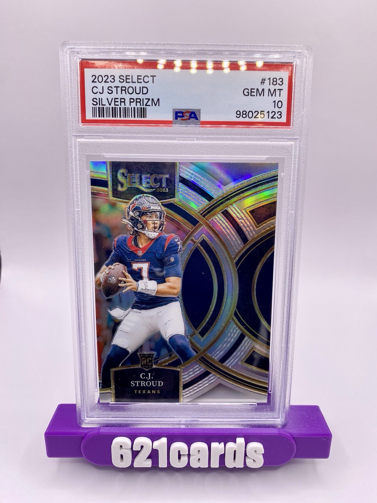 2023 Panini Select Football CJ Stroud Premier Silver Prizm PSA 10