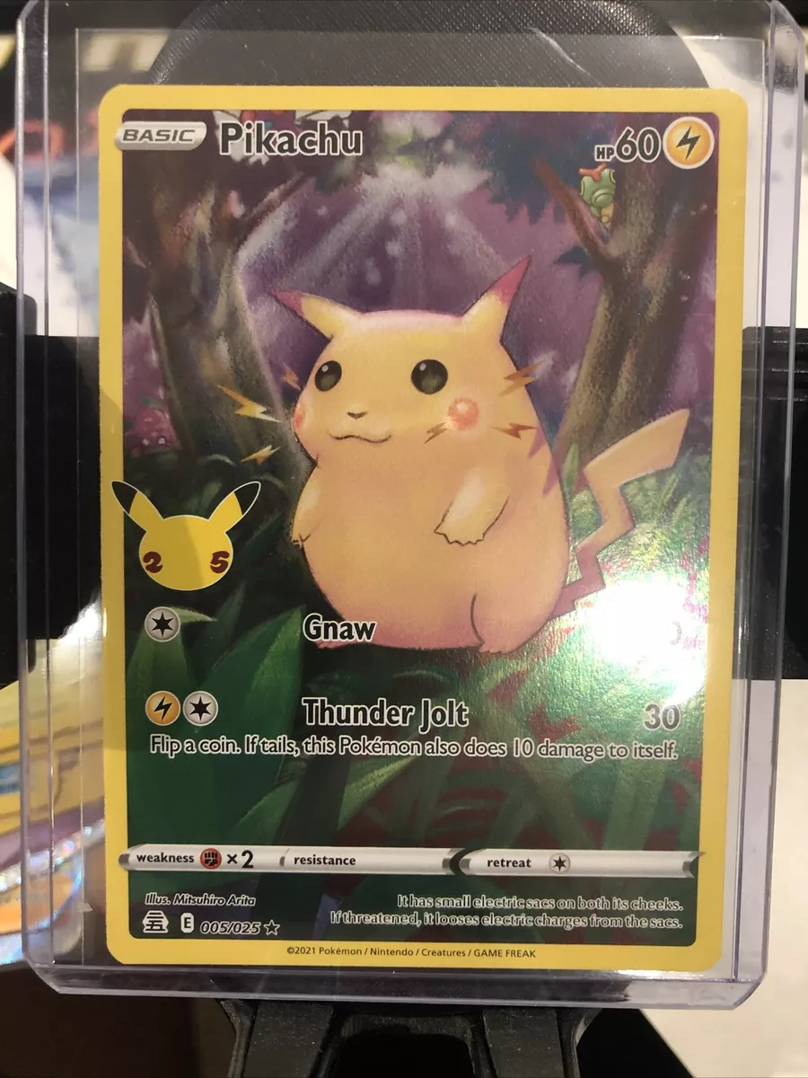 Mavin  Pikachu - #5/25 - Pokemon Celebrations 25th Anniversary Base Set  Full Art Card