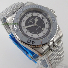 40mm Sapphire Automatic Men's Watch Bliger Miyota 8215 Black/White Dial Date