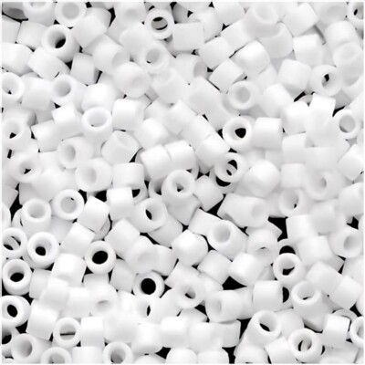 Miyuki Delica Seed Beads Size 11/0 Matte Opaque White BULK 50GM DB351